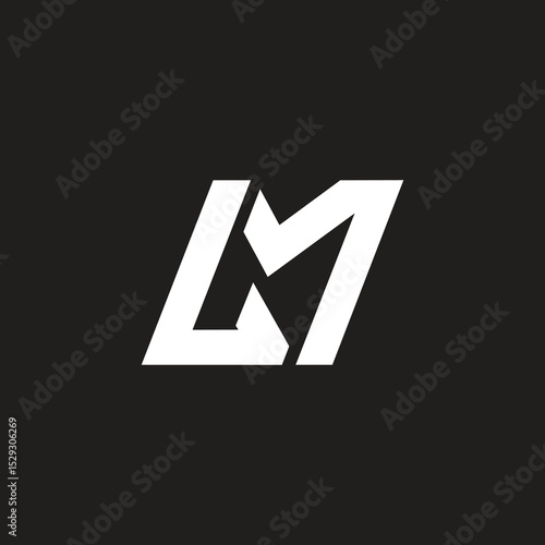 Letter LM or ML logo design vector icon.