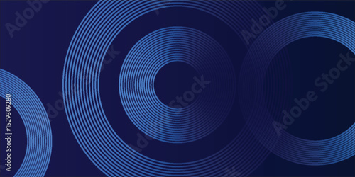 Abstract Blue Circular Pattern Background With Modern Design Elements