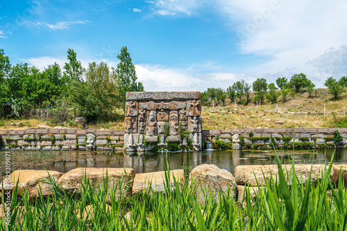 The scenic views of Eflatun Pınar,  is the name given to a spring, which rises up from the ground, and the stone-built pool monument built at the time of the Hittite Empire, in Konya Turkey