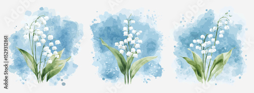 Lilies of the valley watercolor