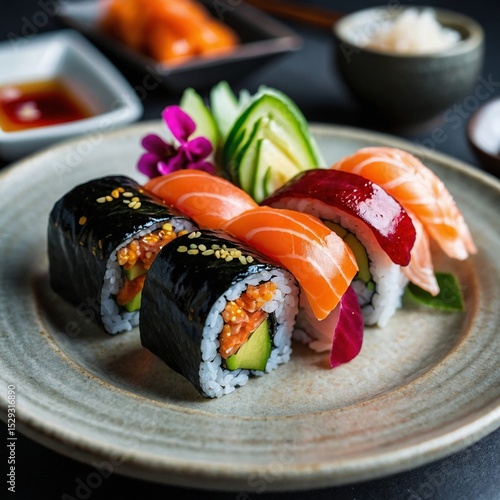 sushi on a plate