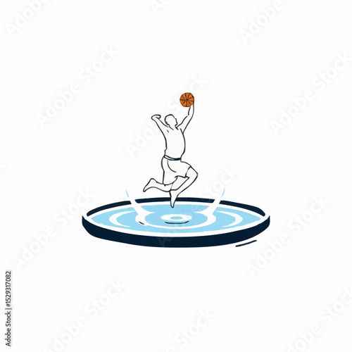Dynamic Basketball in a Pool