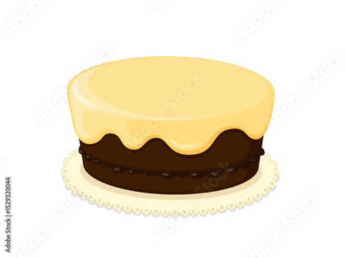 Delicious Chocolate Cake with Creamy Vanilla Frosting Ready To Eat