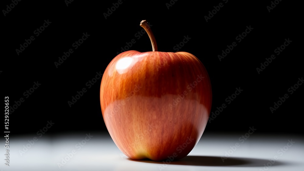 Obraz premium Apple on a Shadowed Surface