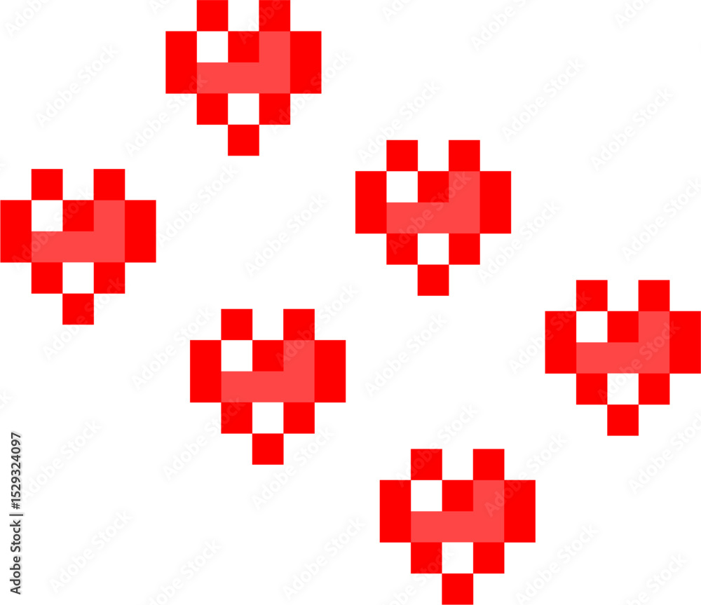 Fototapeta premium pixelart love