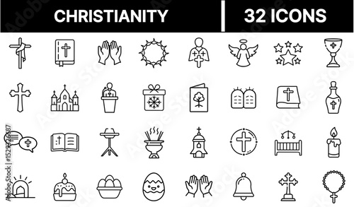 Christianity Icon Representing Faith, Religious Symbols, and Christian Beliefs