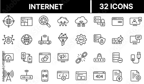 Internet Icon Representing Global Connectivity and Digital Network Communication