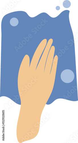 Wipe the mirror illustration