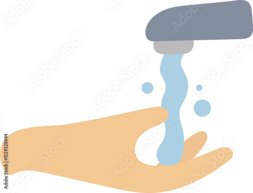 Washing hand illustration