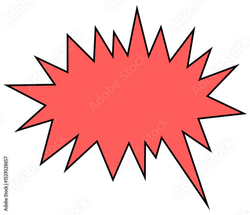 Explosive Speech Bubble Shape for Communicating Bold Announcements and Ideas