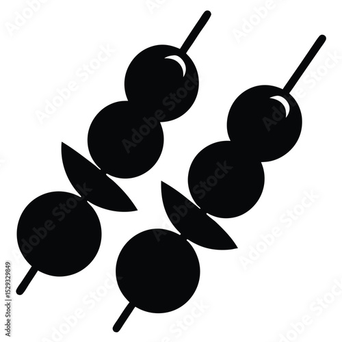 Meat Skewers Vector – Barbecue Stick Icon of Grilled Kebab or Tandoori Food

