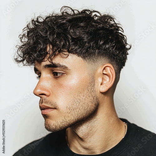 Wallpaper Mural Curly hair men trend: explore the best curly hairstyles for men with fade and short curly fringe cut Torontodigital.ca