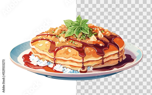 simple flat vector a pancake