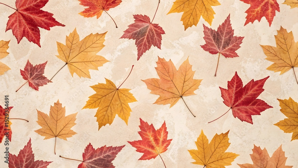 Autumn Leaf Pattern on Beige Textured Background
Autumn Leaf Pattern on Beige Textured Background