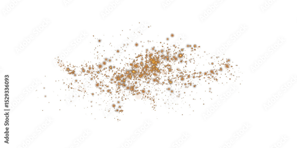 Sparkling Gold Dust Trail Glitter Effect. Sparkling Gold Dust Trail Glitter Effect.