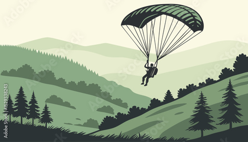 paragliding in the mountains
