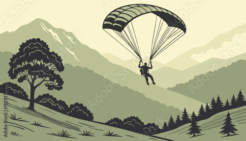 paragliding in the mountains