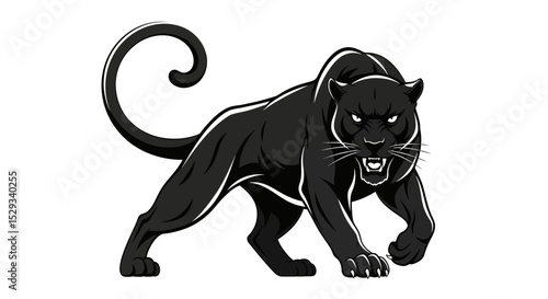 Powerful Black Panther Silhouette