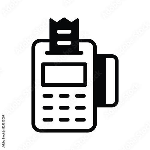 Glyph style icon showing modern pos payment terminal