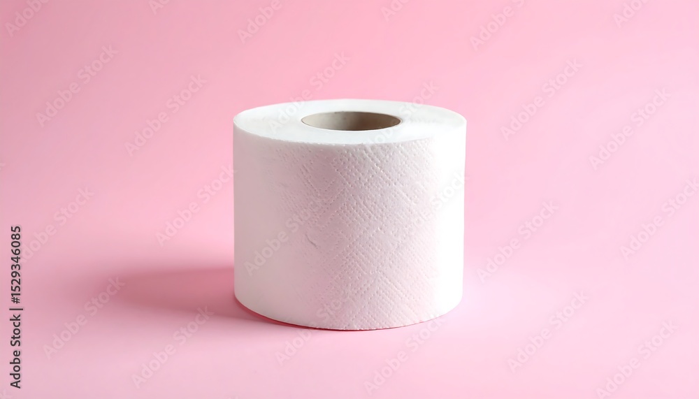 Toilet Paper Roll Pink Background. Toilet Paper Roll Pink Background.