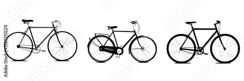 Variety of bicycle designs showcasing different styles and features for urban commuting and recreation