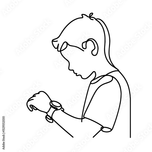 Boy checking watch — Graduation anticipation and timing