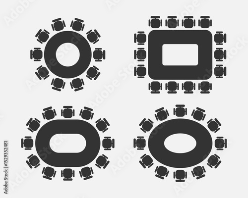 Tables for talks icon set