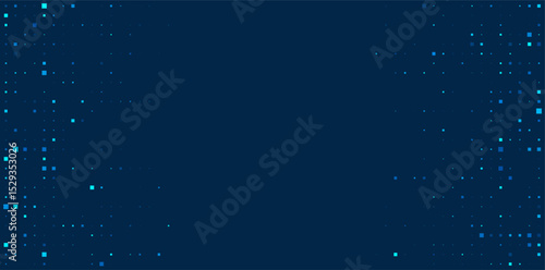 Digital technology background. Digital data square blue pattern pixel background