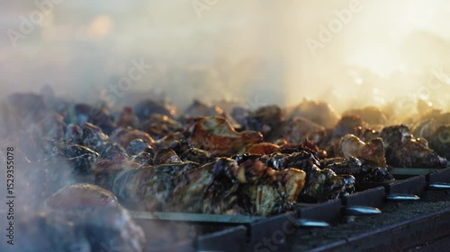 Lamb souvlaki grill at the Greek Glenti festival in Darwin.