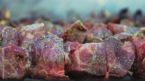 Lamb souvlaki grill at the Greek Glenti festival in Darwin.