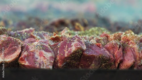 Lamb souvlaki grill at the Greek Glenti festival in Darwin.