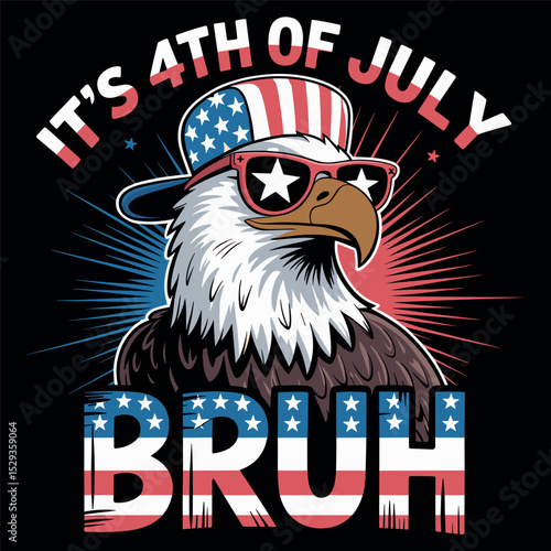 Bruh 4th Of July Boys Kids Fourth Of July Bald Eagle