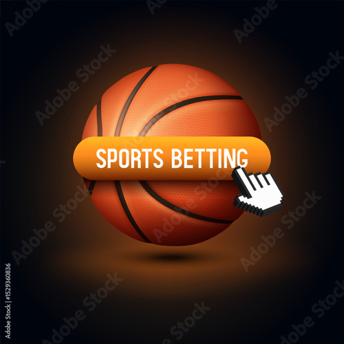 Sports betting banner. Banner for a website. Vector illustration.