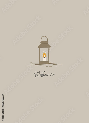 Verse about light. Christian light Poster, Religion Hand Drawn Art, Bible Wall decor