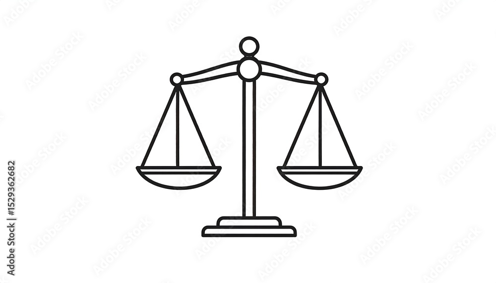 Balance Scales Icon Justice Symbol. Balance Scales Icon Justice Symbol.