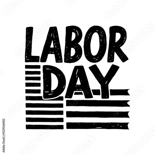 Happy labor day usa red blue text graphic