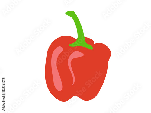 Bright Red Bell Pepper Vibrant Healthy Vegetable Food