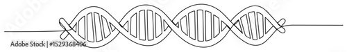 dna helix one line drawing