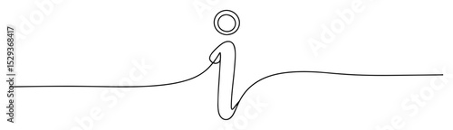 information symbol one line art