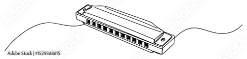 harmonica one line minimal icon