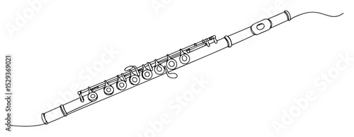 flute one line musical instrument