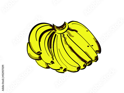 A Bunch of Yellow Ripe Bananas Ready for Eating