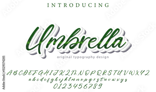 Umbrella Font – Stylish Script Typeface with Bold Modern Brush Lettering