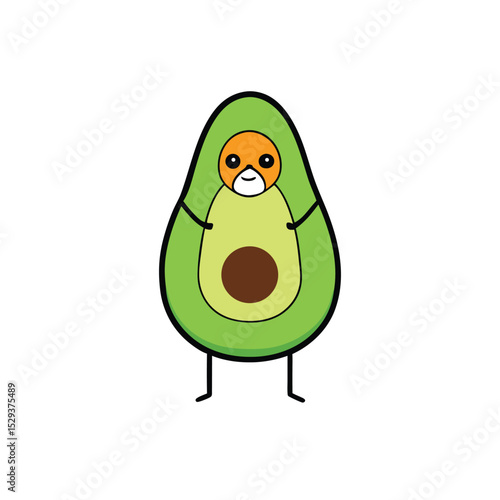 A tiny wrestler avocado