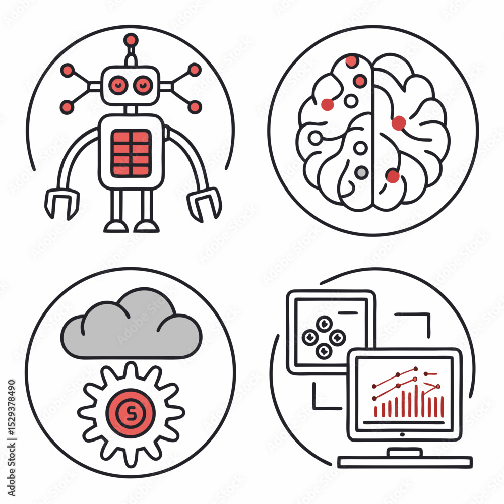 Fototapeta premium set of icons