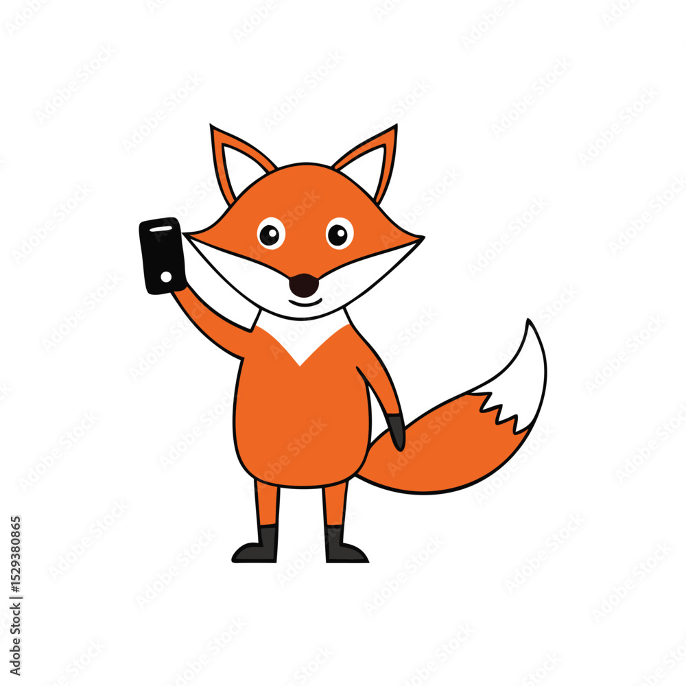 Obraz premium A fox taking a selfie