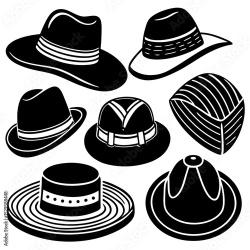 collection of hats