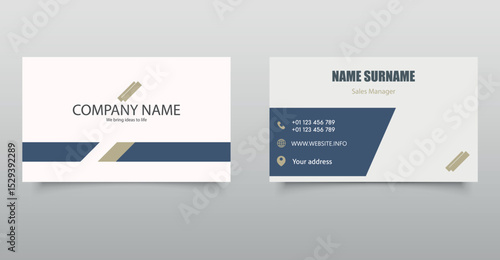 Creative Business Card Template. Vector Illustration. Editable file.