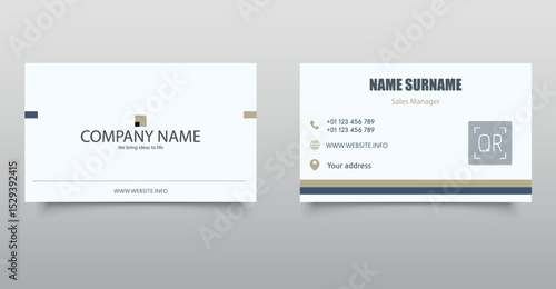 Creative Business Card Template. Vector Illustration. Editable file.