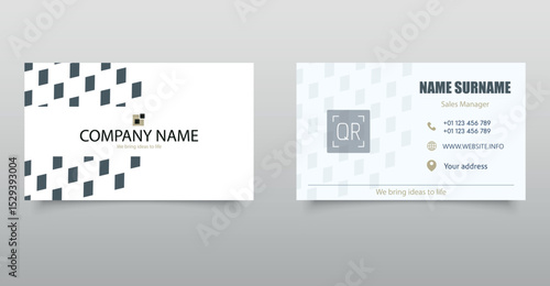 Creative Business Card Template. Vector Illustration. Editable file.